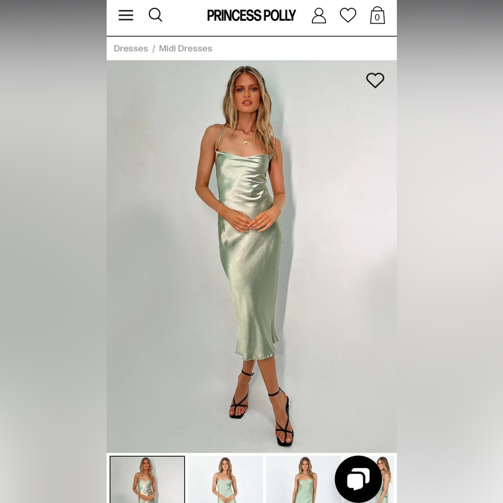 Fallyn Midi Dress Green - princess polly